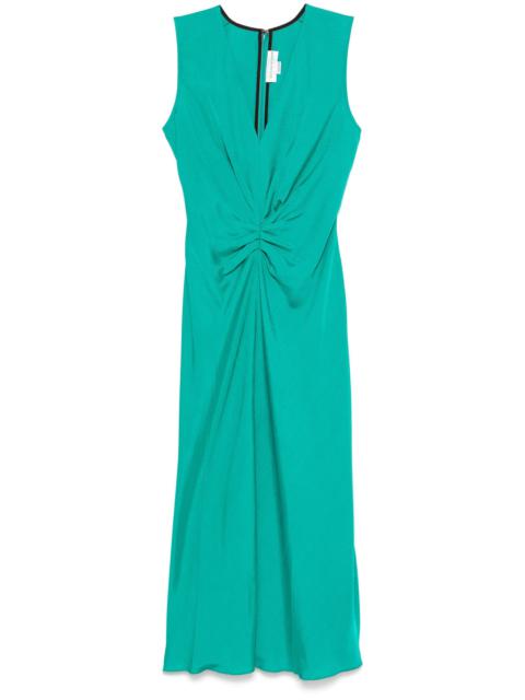 Victoria Beckham Sleeveless Gathered Midi Dress