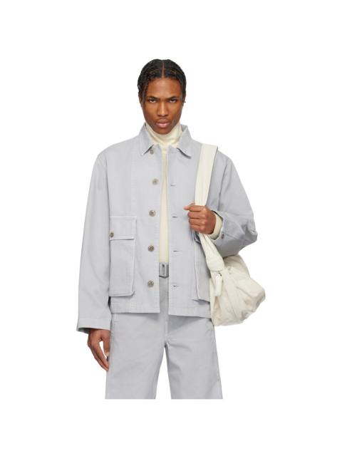 Lemaire Gray Boxy Denim Jacket