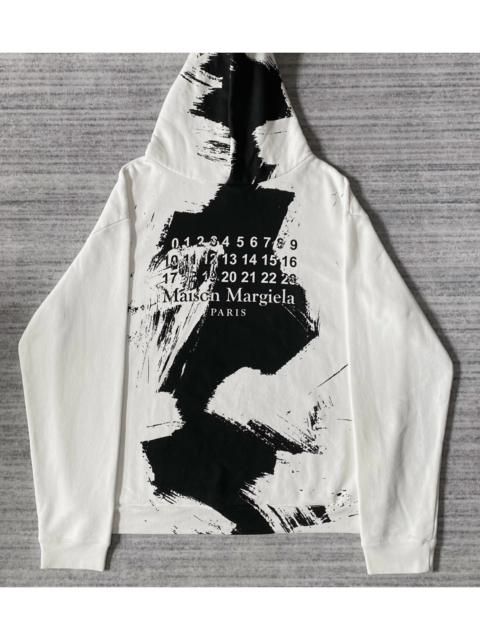Other Designers MaisonMargiela Black and white splashed ink hoodie 