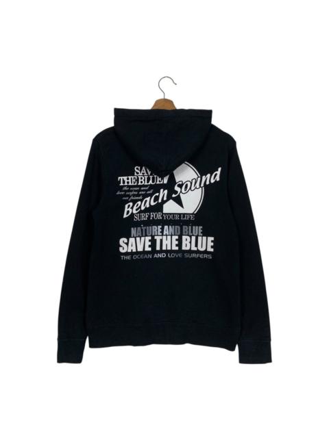 Other Designers Japanese Brand - BEACH SOUND Save The Blue Zipper Hoodies #3642-C166