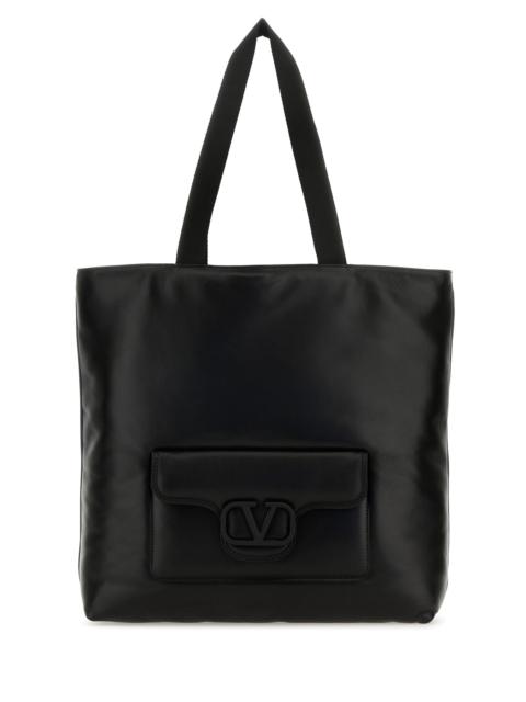 Valentino Black nappa leather shopping bag