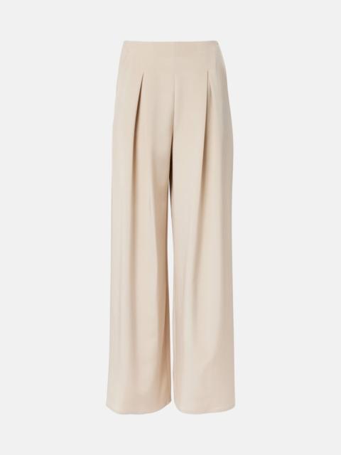 Max Mara Palude pleated silk-blend wide-leg pants