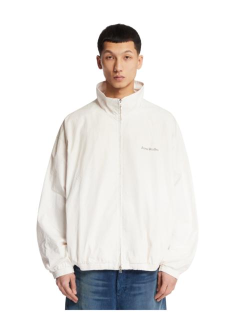 Acne Studios White Cotton Zip-Up Jacket