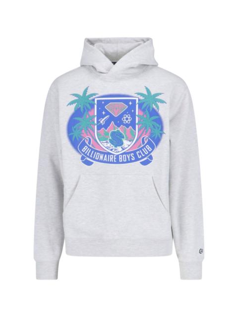 BILLIONAIRE BOYS CLUB 'TROPICAL CREST POPOVER' HOODIE