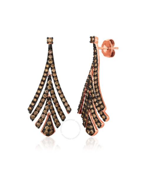 Other Designers Le Vian Ladies Chocolatier Earrings in 14K Strawberry Gold