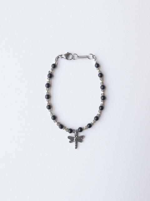 Other Designers Handmade Black and Gold Glass Beads Beaded Bracelet Unisex