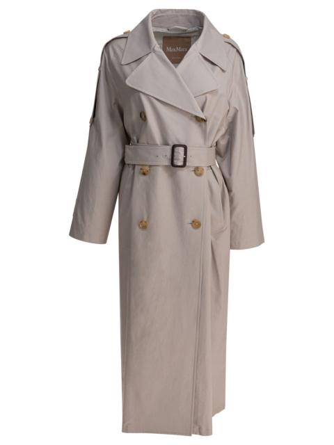 Other Designers Max Mara The Cube Women Double-Breasted Cotton Twill Trench Coat