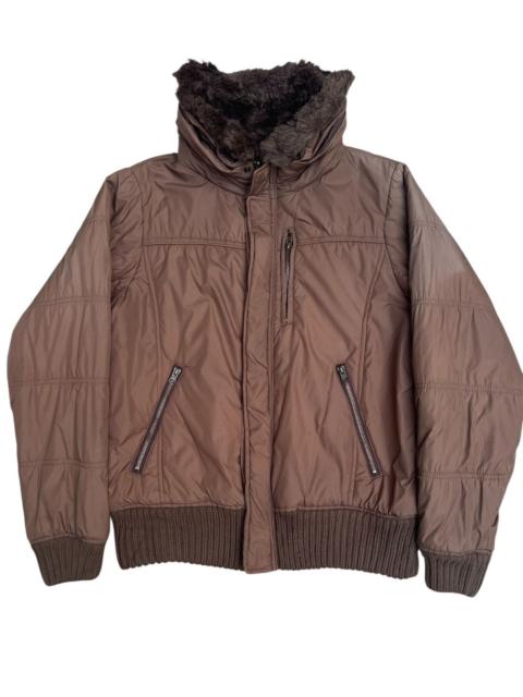 Other Designers Woolrich Woolen Mills - Woolrich Fur Collar Bomber Jacket - Faded Sleeve