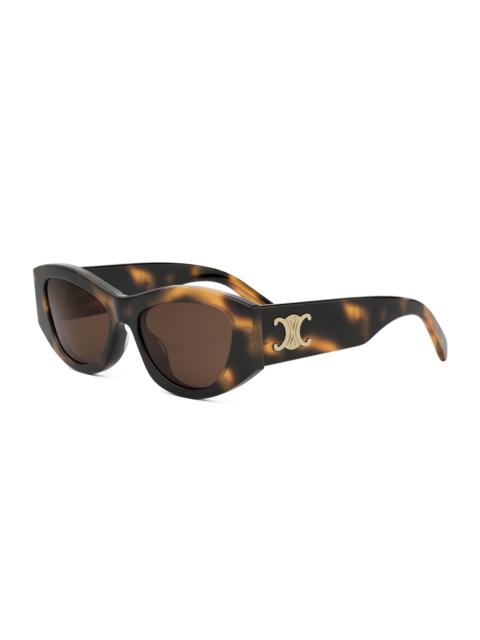 CELINE Celine Triomphe Brown Gradient Irregular Ladies Sunglasses CL40308U 53E 55