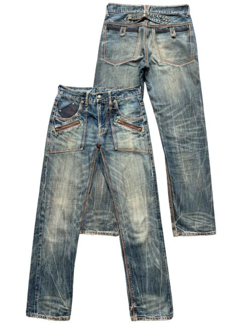 Other Designers Japanese Brand - Avail Distressed Baggy Rusty Multipocket Denim Jeans 32x33