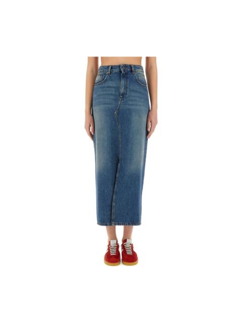 MSGM Long Denim Skirt