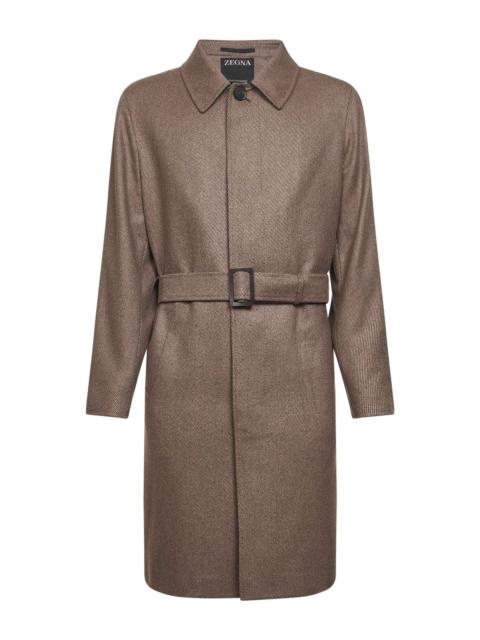 ZEGNA Brown Oasi Cashmere overcoat