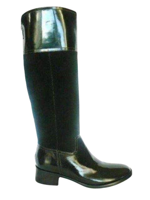 Other Designers Black Leather Knee High Lorraine Boots