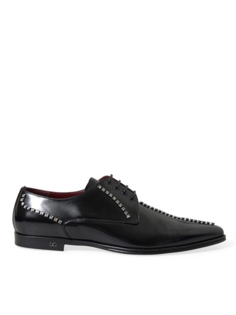 Dolce & Gabbana Dolce & Gabbana Crystal-Detail Leather Formal Shoes
