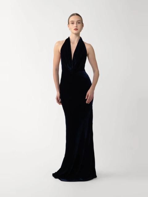 SAU LEE PEARL VELVET GOWN