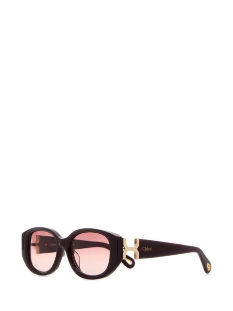 Chloé Burgundy acetate sunglasses