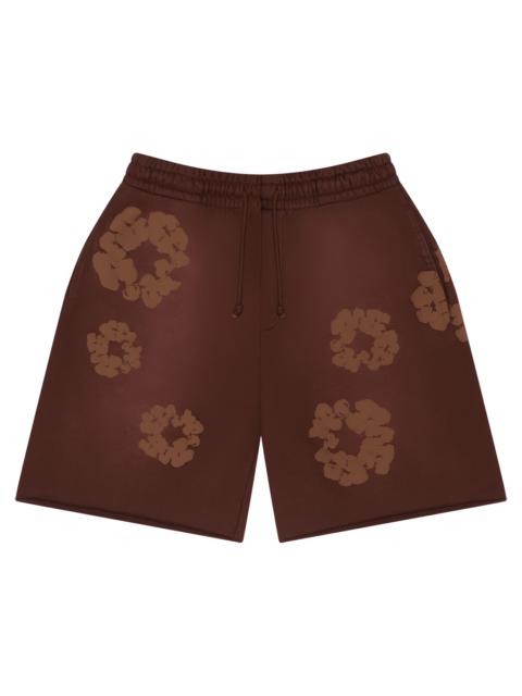 DENIM TEARS Mono Cotton Wreath Sweat Shorts "Brown"
