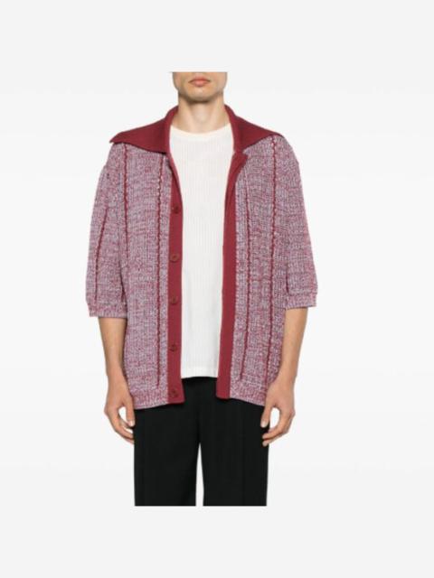 BNWT SS24 LANVIN SPREAD COLLAR OPEN KNIT CARDIGAN L