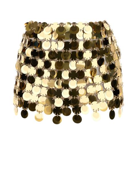 rabanne Gold maxi sequins mini skirt