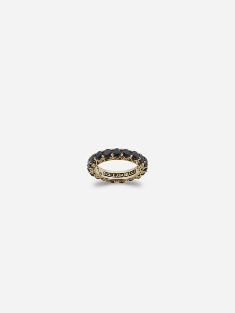 Dolce & Gabbana Sicily Ring 18-carat yellow gold and black sapphires