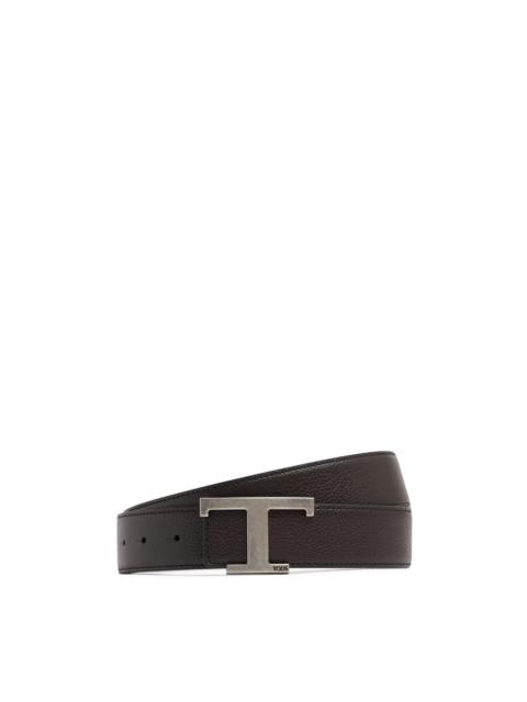 Tod's TOD'S Men's Brown/Black Leather 35mm Belt New & Authentic (M