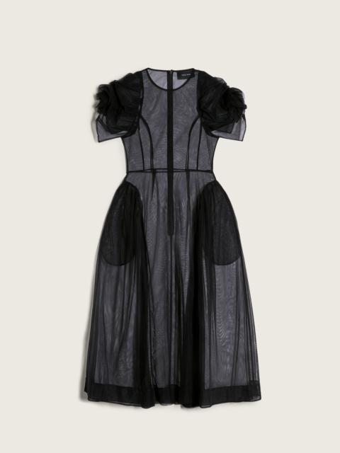 Simone Rocha Rose Puff Sleeve Hip Dress