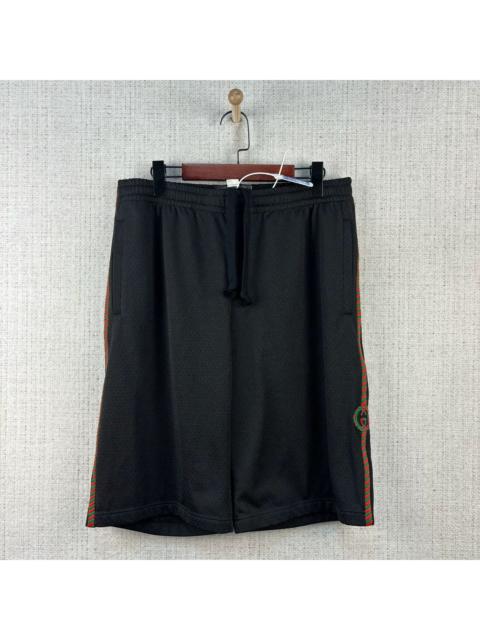 GUCCI GUCCI Mesh Casual Shorts with Side Appliqué