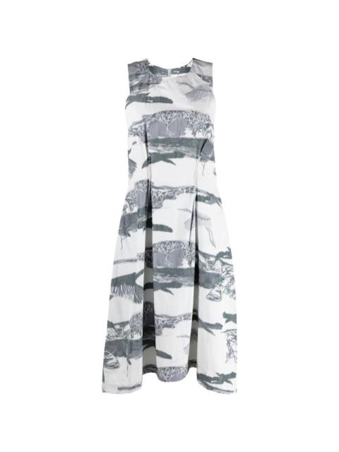 HENRIK VIBSKOV NEW FREE DRESS - BLACK WHITE IKAT