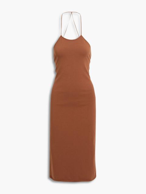 Other Designers Stretch-jersey halterneck midi dress