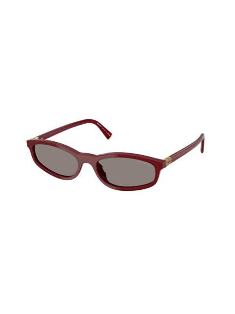 Miu Miu Miu Miu Grey Irregular Ladies Sunglasses MU A06SF 21I80Q 54