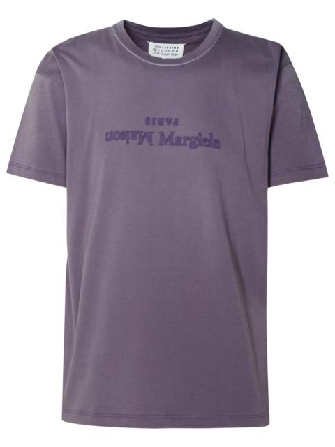 Maison Margiela Woman Purple Cotton T-Shirt