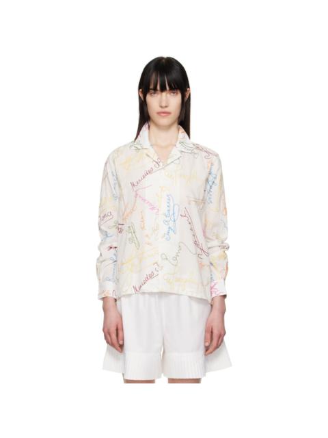 BODE White Signature Scrawl Shirt