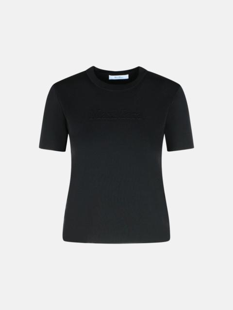 'ADELIO' BLACK VISCOSE BLEND T-SHIRT