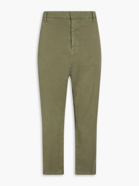 NILI LOTAN Paris cropped stretch-cotton twill tapered pants