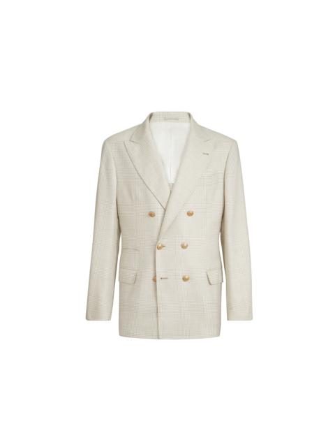 Brunello Cucinelli Brunello Cucinelli Prince of Wales deconstructed blazer in Yuta at Nordstrom