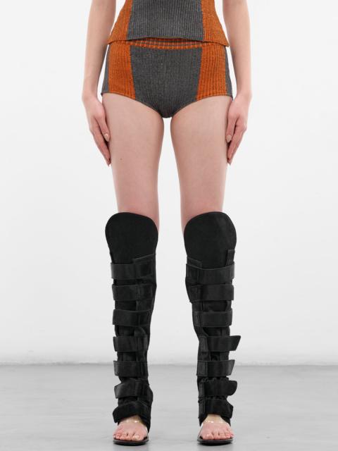 OTTOLINGER Gray Rib-Knit Cotton Team Shorts