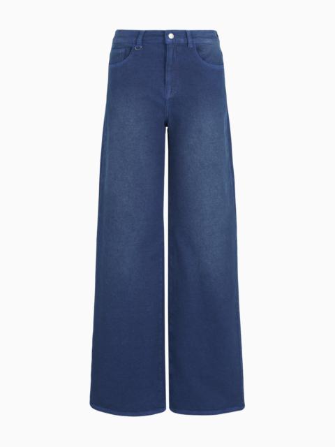 EMPORIO ARMANI J7E mid-rise straight-leg jeans in piece-dyed cotton drill