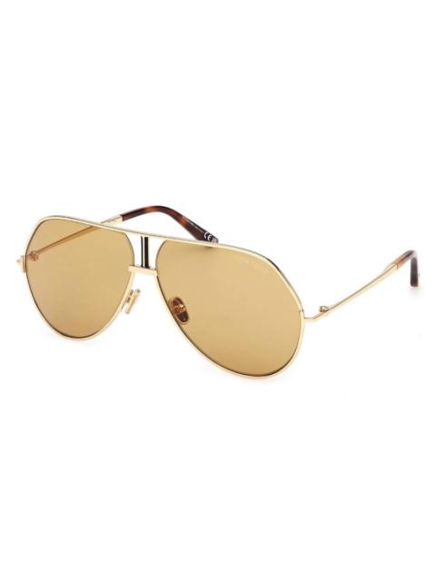 TOM FORD Tom Ford Rickie-02 Amber Pilot Men's Sunglasses FT1281 30E 63