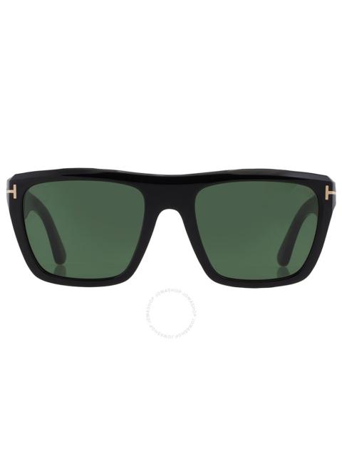 TOM FORD Tom Ford Alberto Green Browline Men's Sunglasses FT1077 01N 55