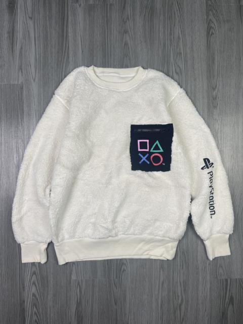 Other Designers Japanese Brand × Playstation - Gu X Playstation Embroidery crewneck sherpa fleece pullover