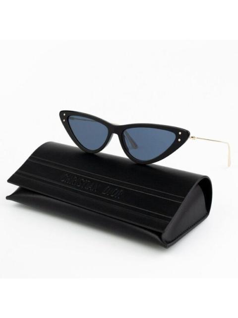 Dior NEW Dior MISSDIOR B4U CD40105U 01V 12B0 Shiny Black Blue Unisex Sunglasses