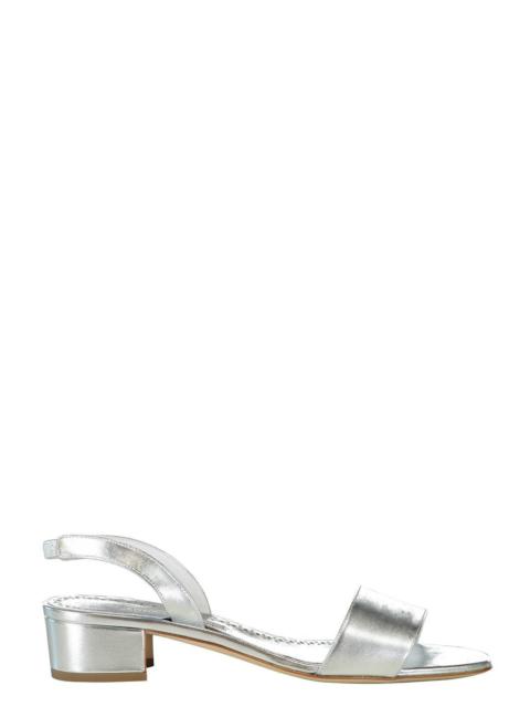 Manolo Blahnik Patopia Slingback Sandal - Silver
