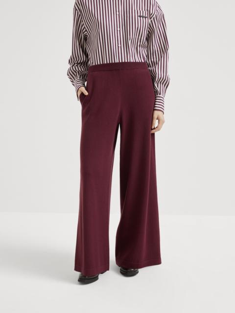 Brunello Cucinelli Virgin wool, cashmere and silk knit trousers