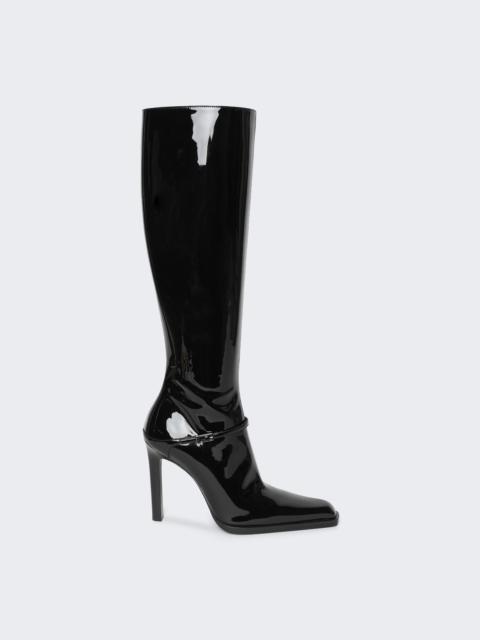 SAINT LAURENT Buckle Stiletto Boot Black
