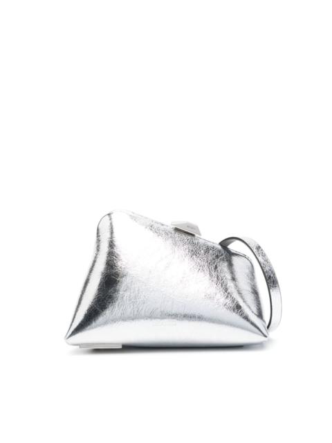 THE ATTICO mini Midnight leather clutch bag