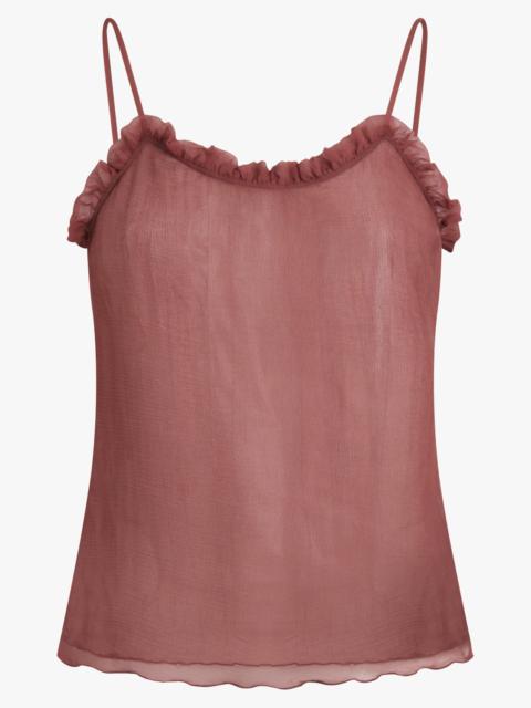 Chloé LINGERIE TULLE DETAIL SINGLET | WOODROSE PINK