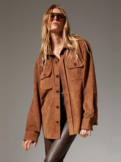 SPRWMN DARK COGNAC SUEDE SHACKET
