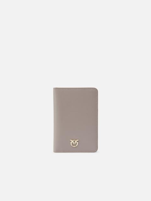 PINKO PINKO GALLERIA SMOOTH LEATHER PASSPORT HOLDER