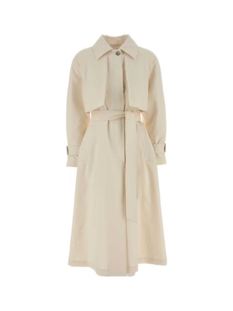 Herno Herno Women Ivory Jersey Trench Coat