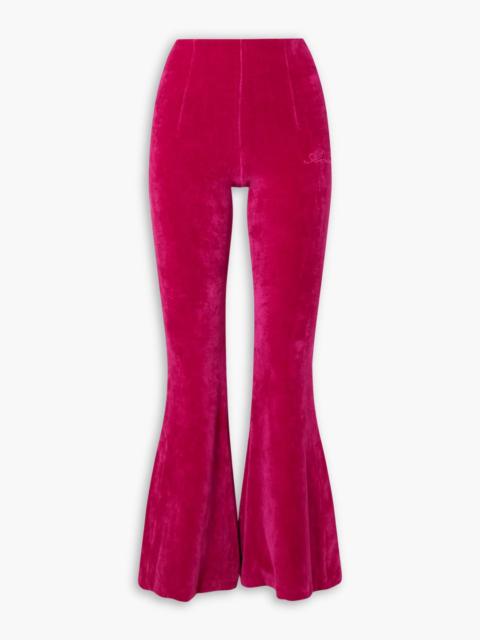 AMIRI Stretch cotton-blend velour flared leggings